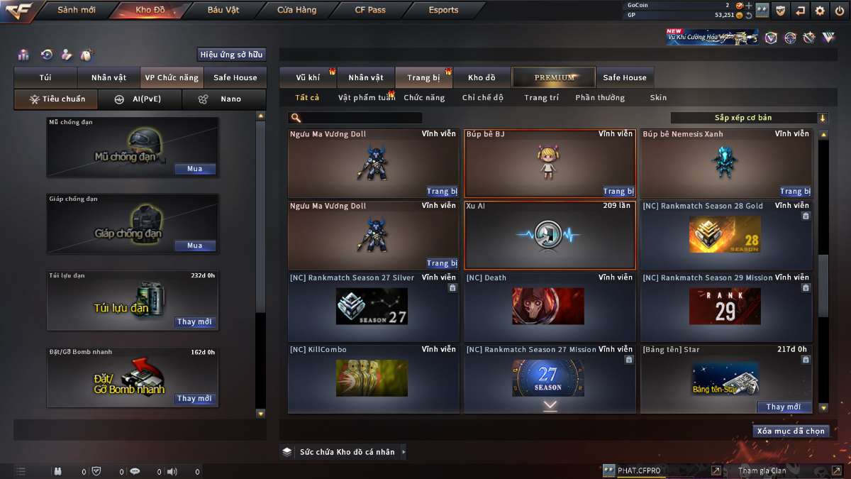 shop acc cf uy tin gia re